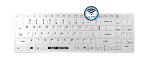 Its cool flat wireless Keyboard, US INTL, wit met drape